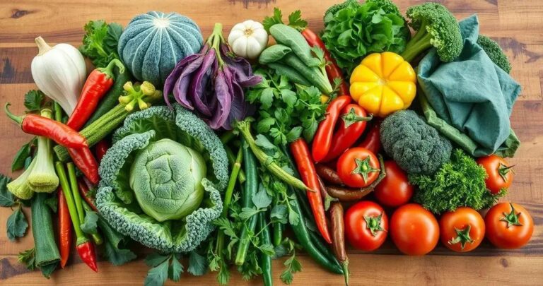 verduras e legumes saudáveis