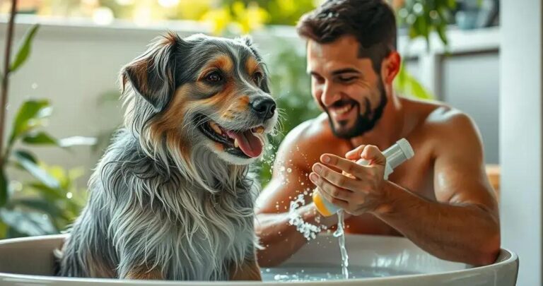 banho em cachorro
