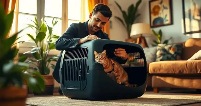caixa de transporte para gatos