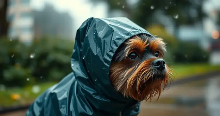 capa de chuva para cachorro