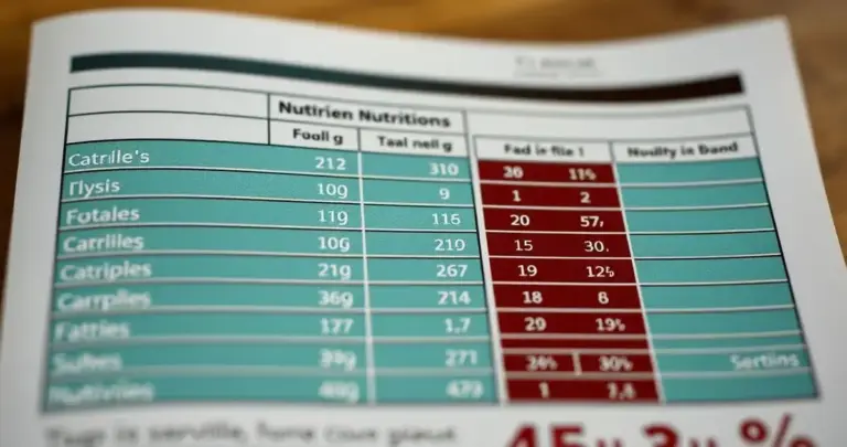 como ler tabelas nutricionais